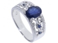 Кольцо, серебро 925, сапфир DC 003 02 21sk-00557 2009 г инфо 8797w.